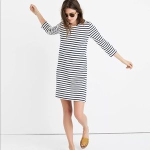 Madewell Striped Knit Dress Size M cream and navy strips Worn about 4x